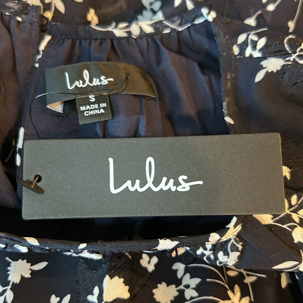 Lulu’s Too Cute Blue Floral Mini Dress, Size Small NWT - Picture 11 of 15